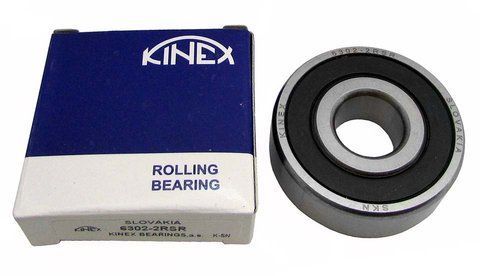 Підшипник 6302 2RS Kinex Словаччина (колесо Ява 250, 360, 634, 638, Pannonia) 15x42x13 мм KINEX-6302-2RSR фото
